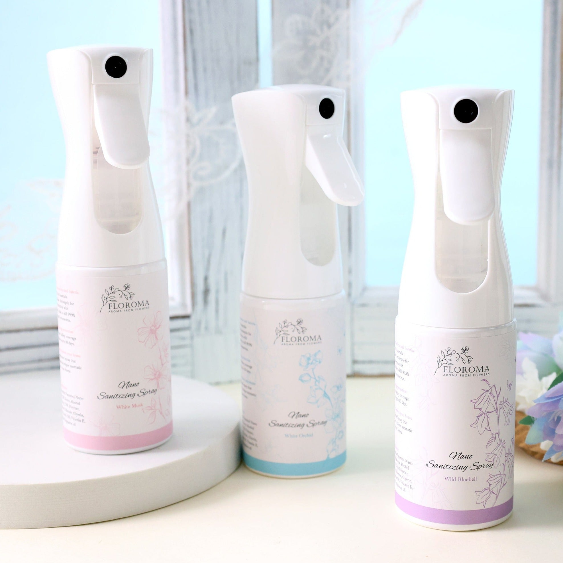 【香氛消毒組合】納米消毒噴霧 + 納米搓手液【送】搓手液皮革掛套