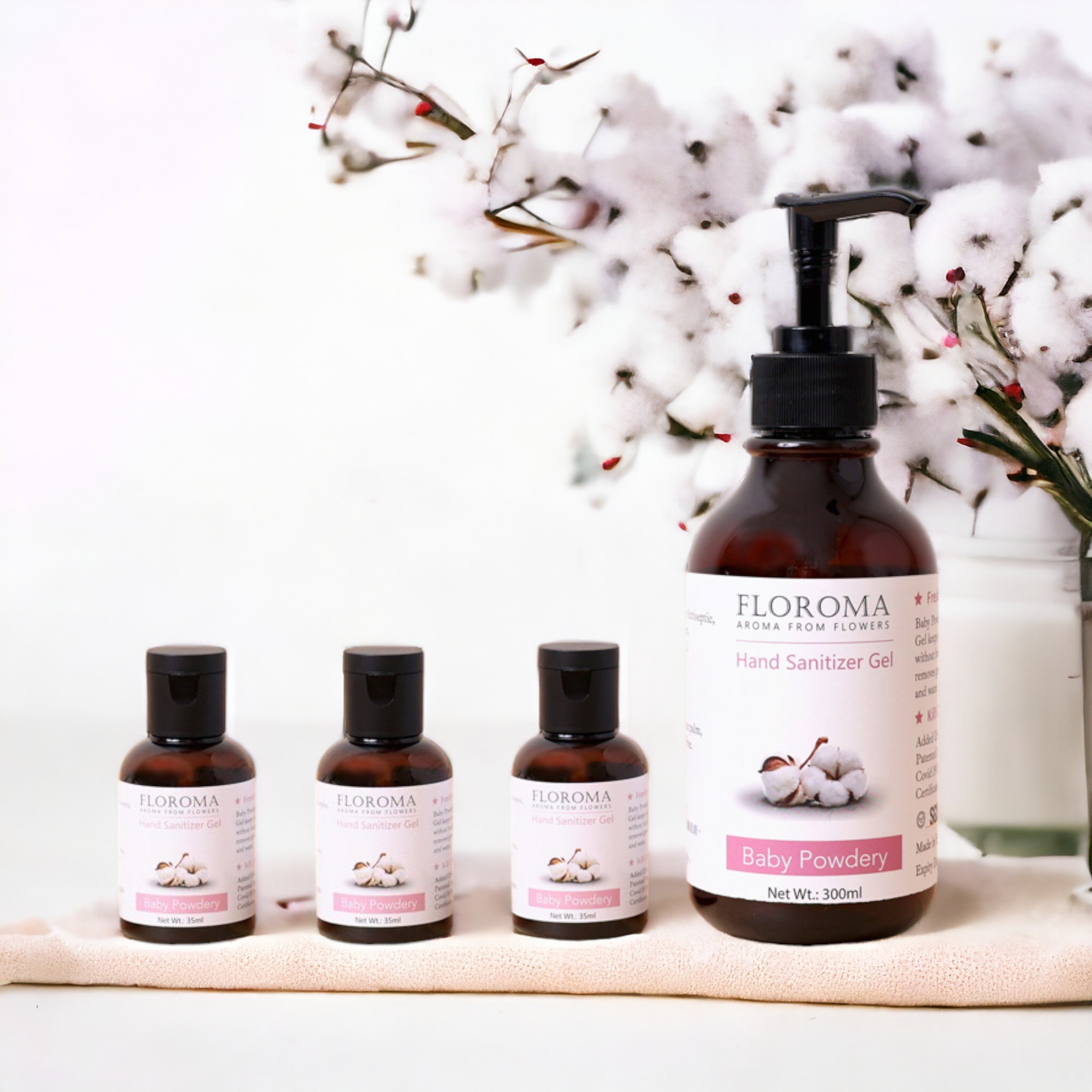 【買一送三】家庭裝:爽身粉納米消毒搓手液 Baby Powdery Hand Sanitizer Refill