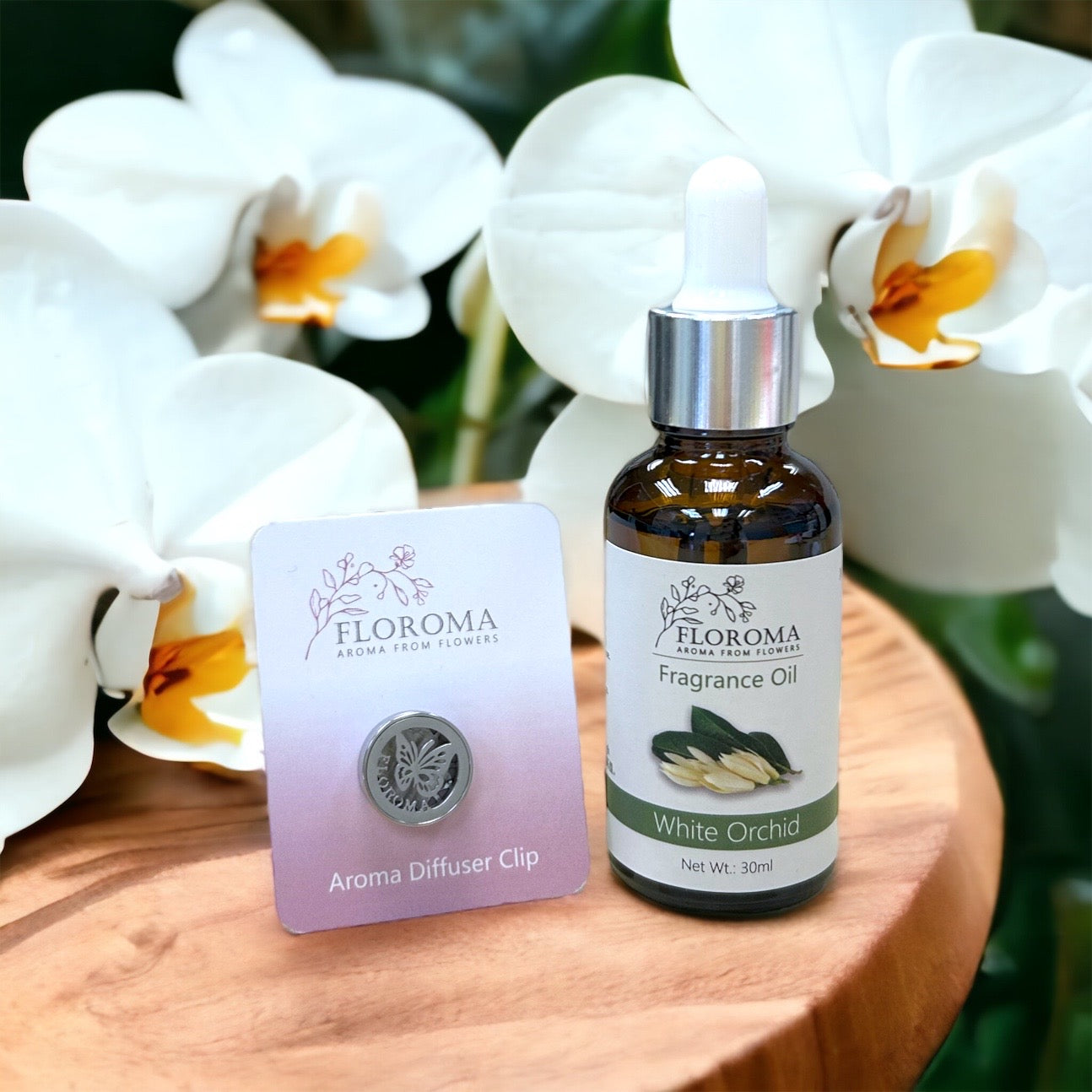 【抗疫體驗裝】$188 白蘭花香薰精油 + 口罩扣! Aroma Diffuser Clip Trial Set