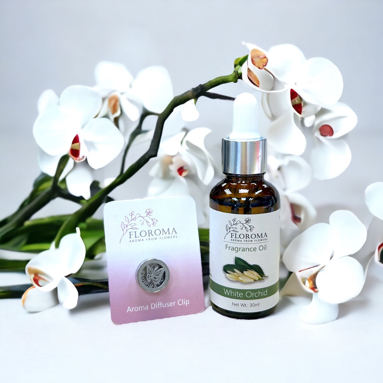 【抗疫體驗裝】$188 白蘭花香薰精油 + 口罩扣! Aroma Diffuser Clip Trial Set