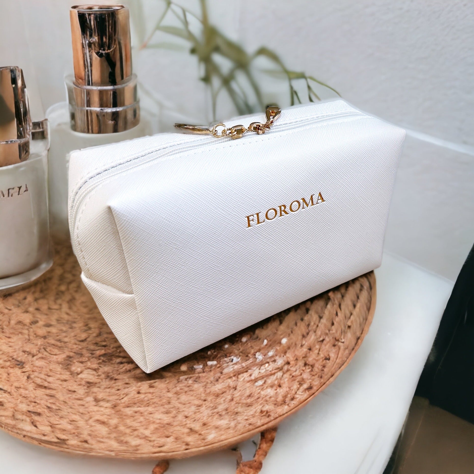 FLOROMA限量化妝袋(白色)