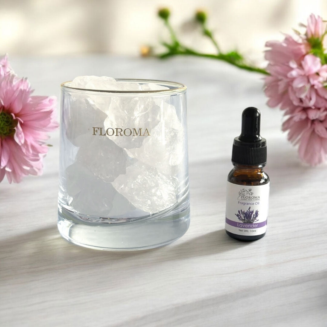 【旺健康】擴香天然白水晶套裝【送】香薰精油