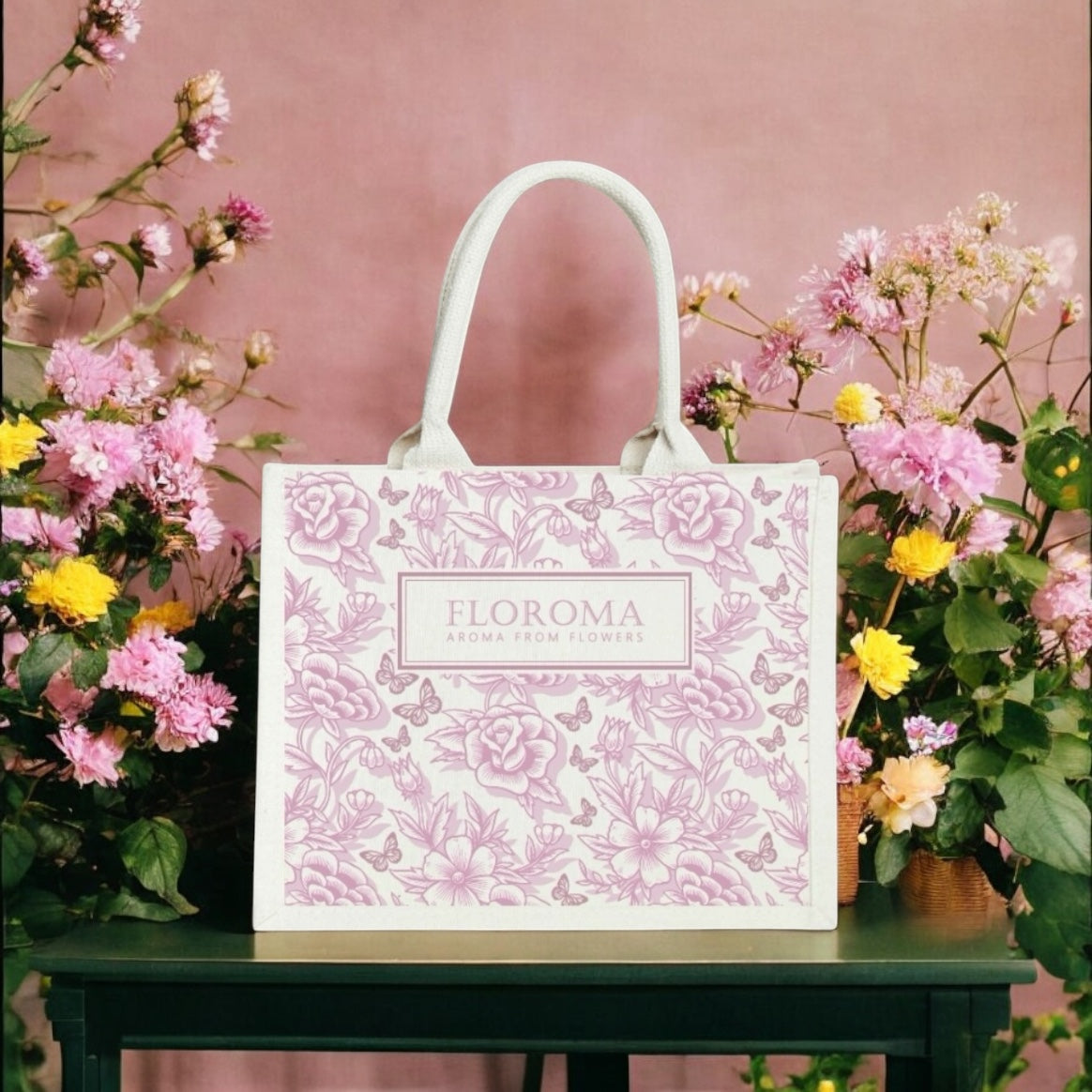 FLOROMA 繁花帆布托特包 Blossom Garden Canvas Bag
