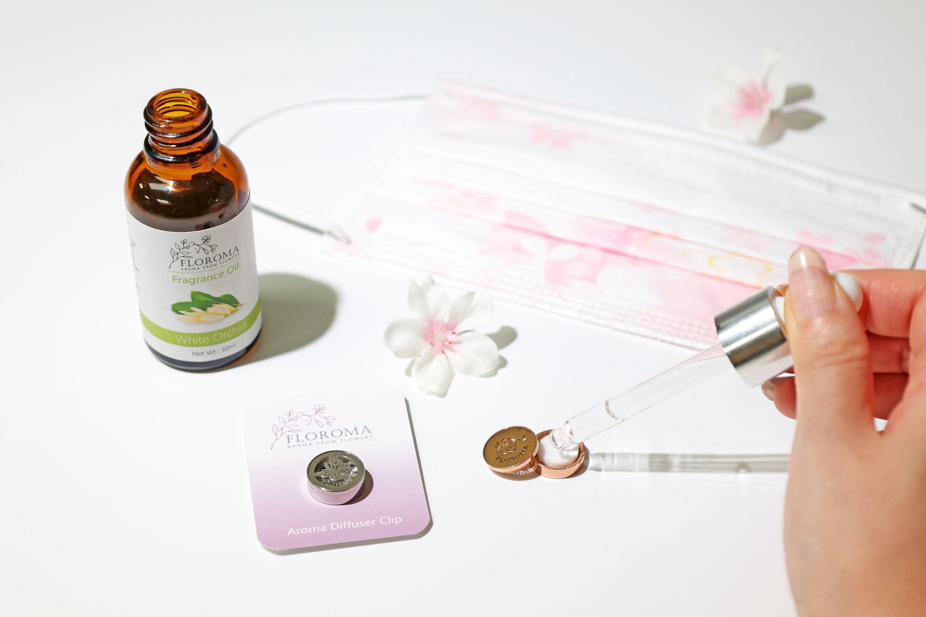【抗疫優惠】$188 買純天然薄荷精油【送】口罩扣! Aroma Diffuser Clip Set