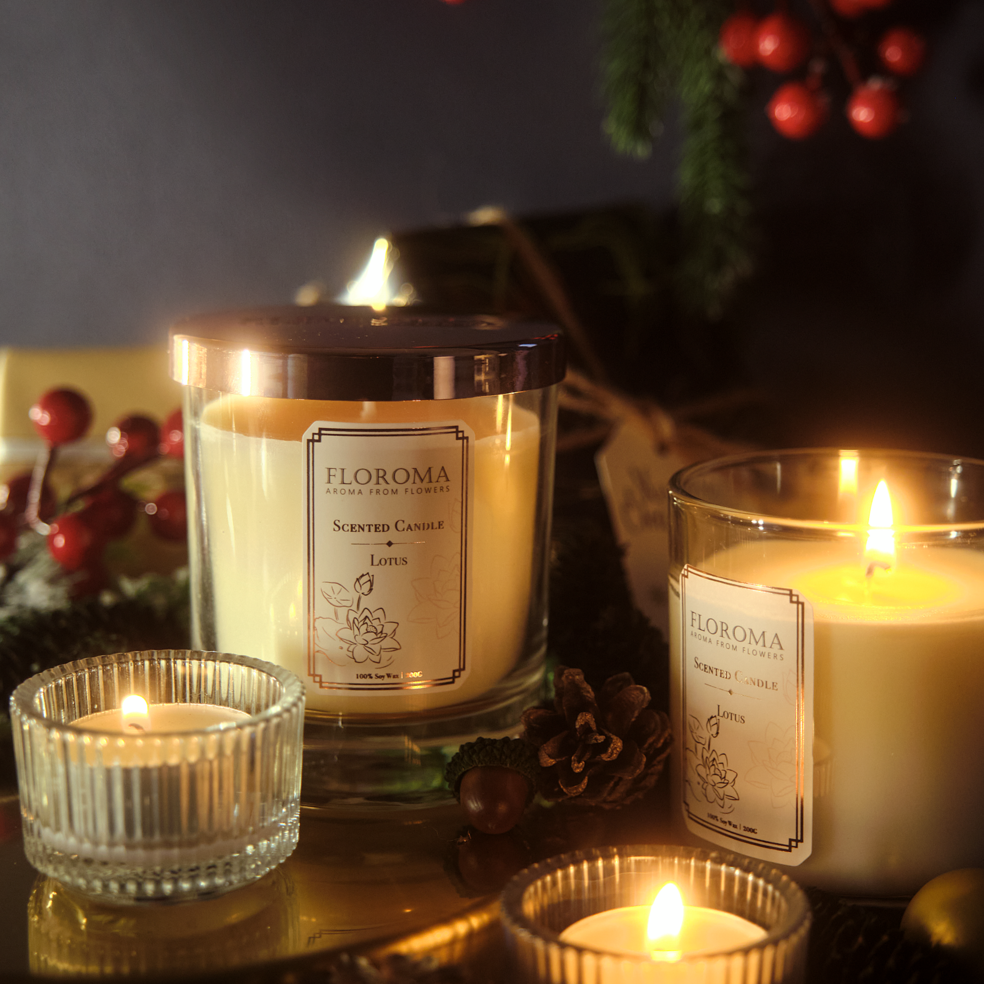 【限時優惠】荷花香薰蠟燭 Lotus Scented Candle