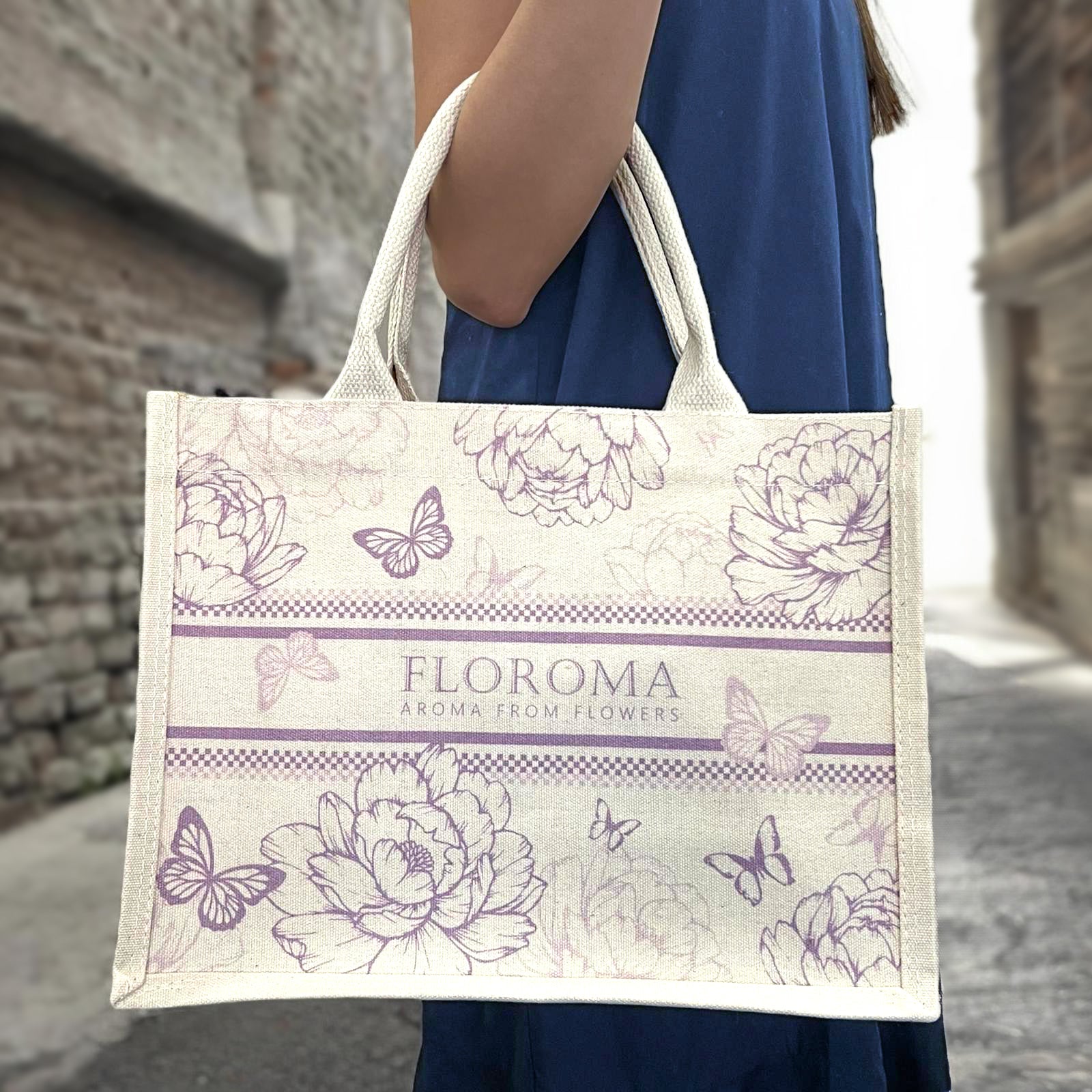 FLOROMA Canvas Bag (紫色)