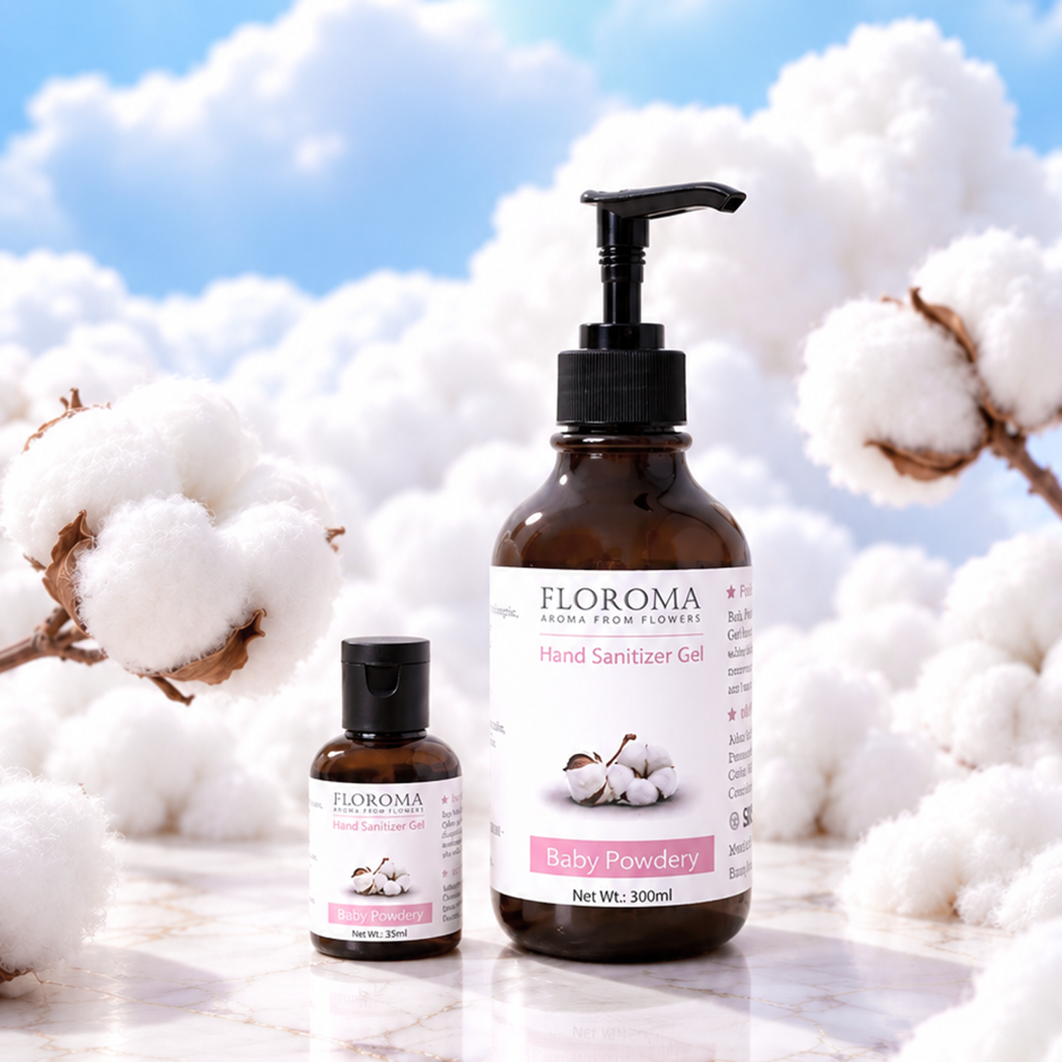 【買一送三】家庭裝：爽身粉納米消毒搓手液 Baby Powdery Hand Sanitizer Refill