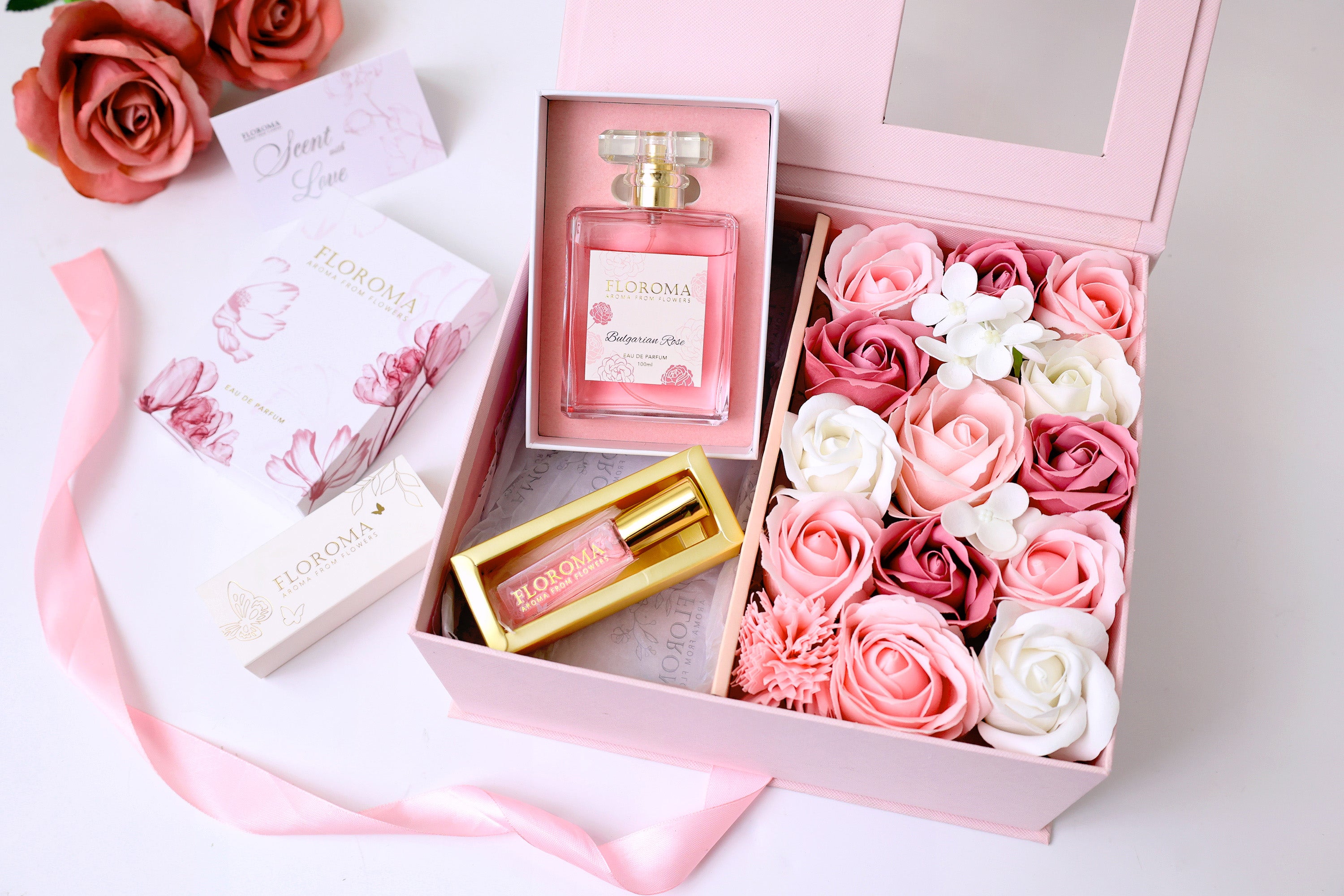 【母親節最佳禮物】限量夢幻花盒+100mL豪華版香水+隨行裝香水