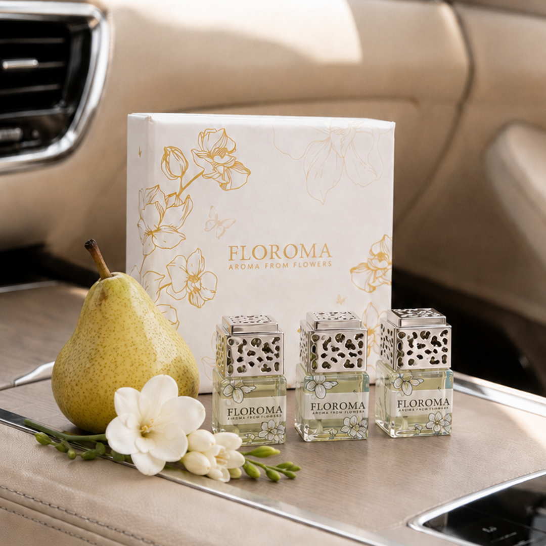 《英國梨與小蒼蘭 English Pear & Freesia》車用精油擴香器套裝 English Pear & Freesia Car Diffuser Combo