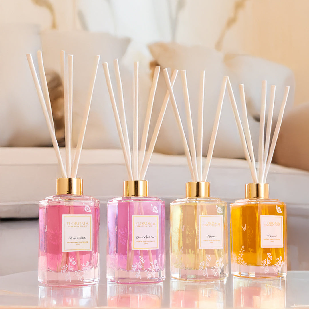 【奢華尊貴組合】Premium 奢華家居擴香瓶4支套裝