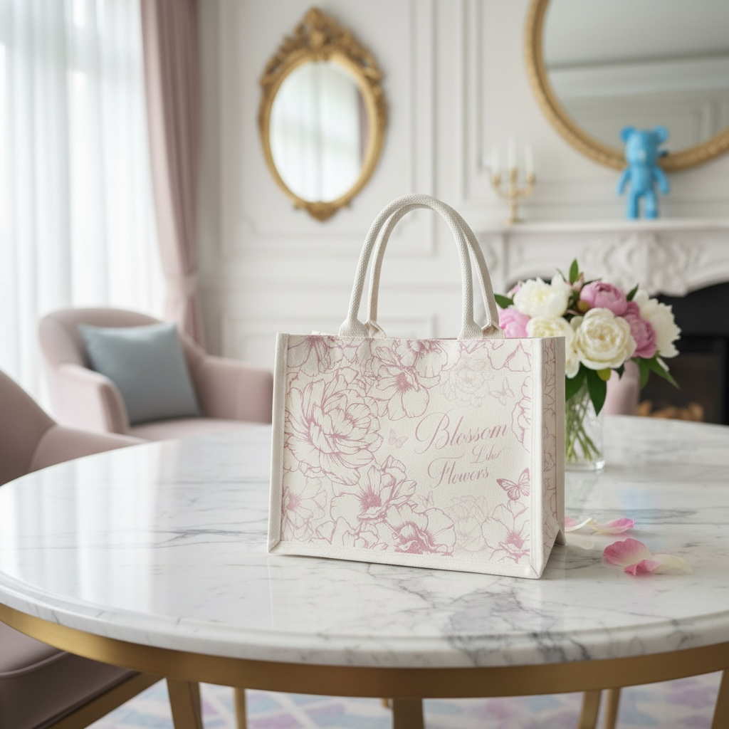 山茶花帆布托特包 Camellia Canvas Bag