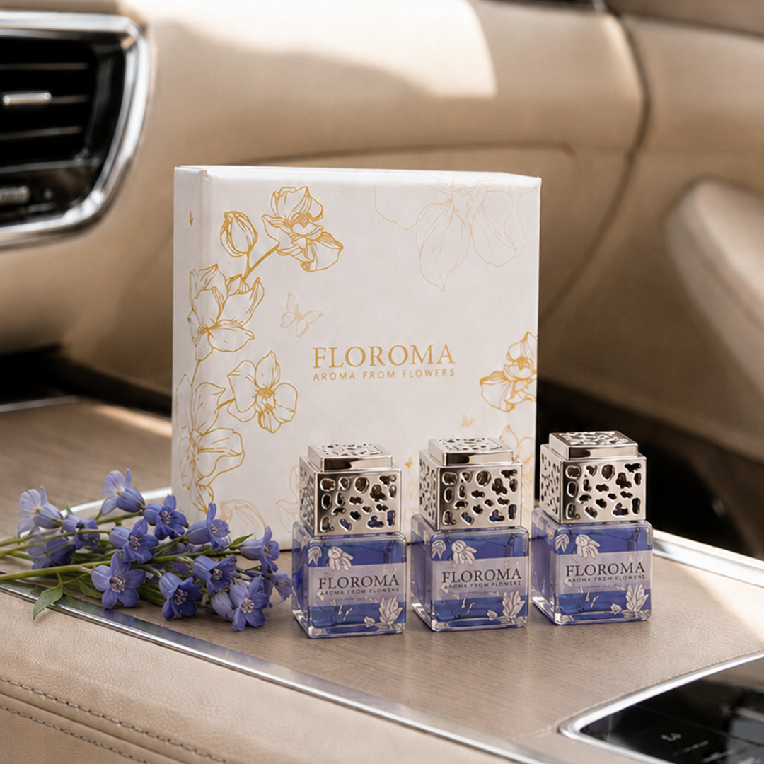 《藍風鈴 Wild Bluebell》車用精油擴香器套裝 Wild Bluebell Car Diffuser Combo | Floroma 花之滴