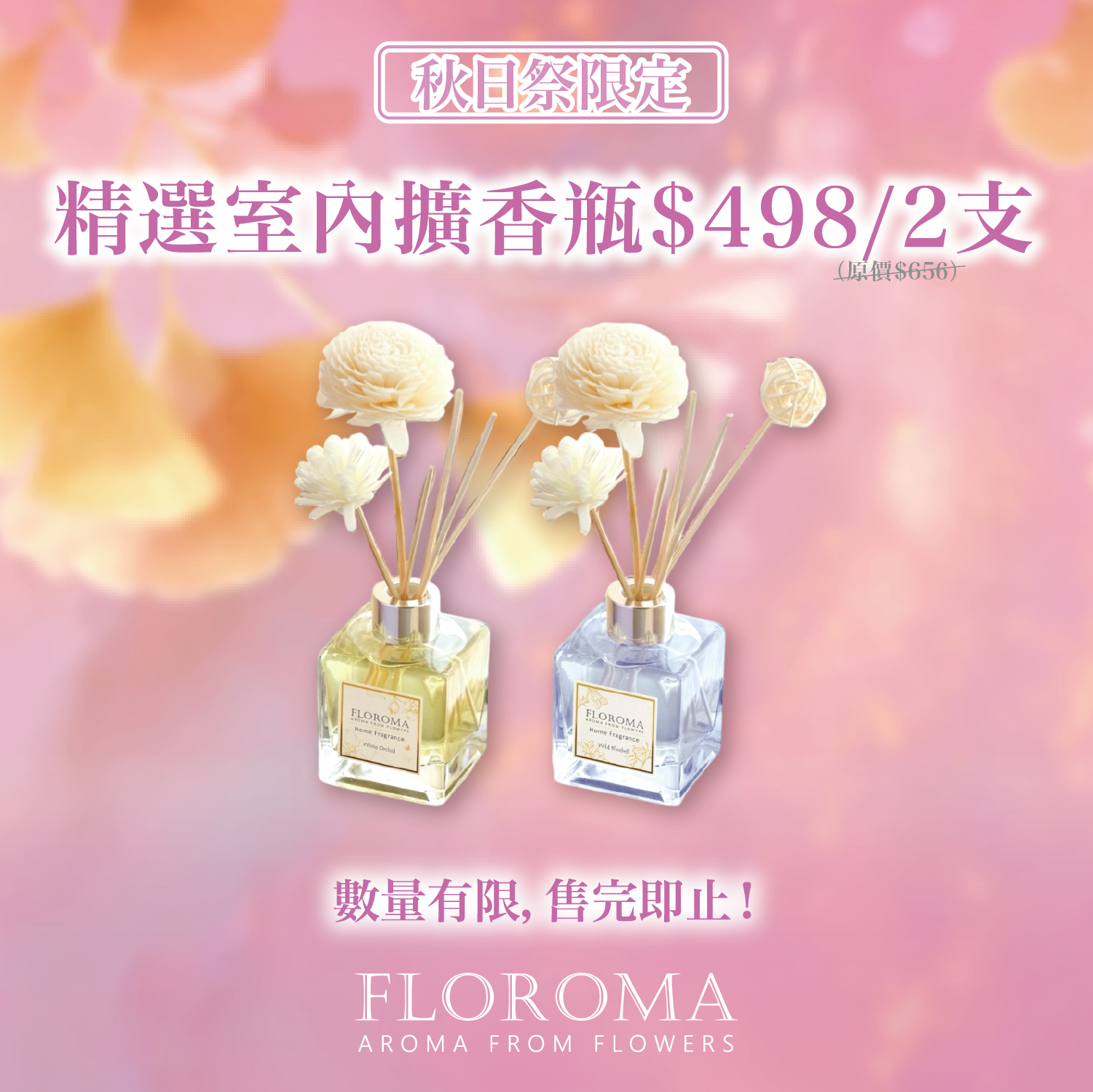 【秋日祭限定】精選室內擴香瓶150mL 2支！免運費！