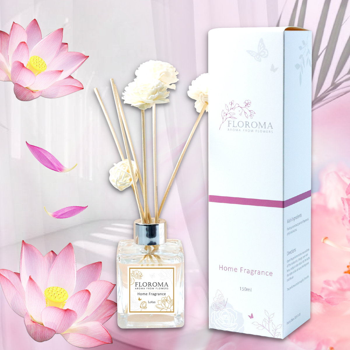 《荷花 Lotus》【室內擴香瓶】 Home Diffuser | Floroma 花之滴